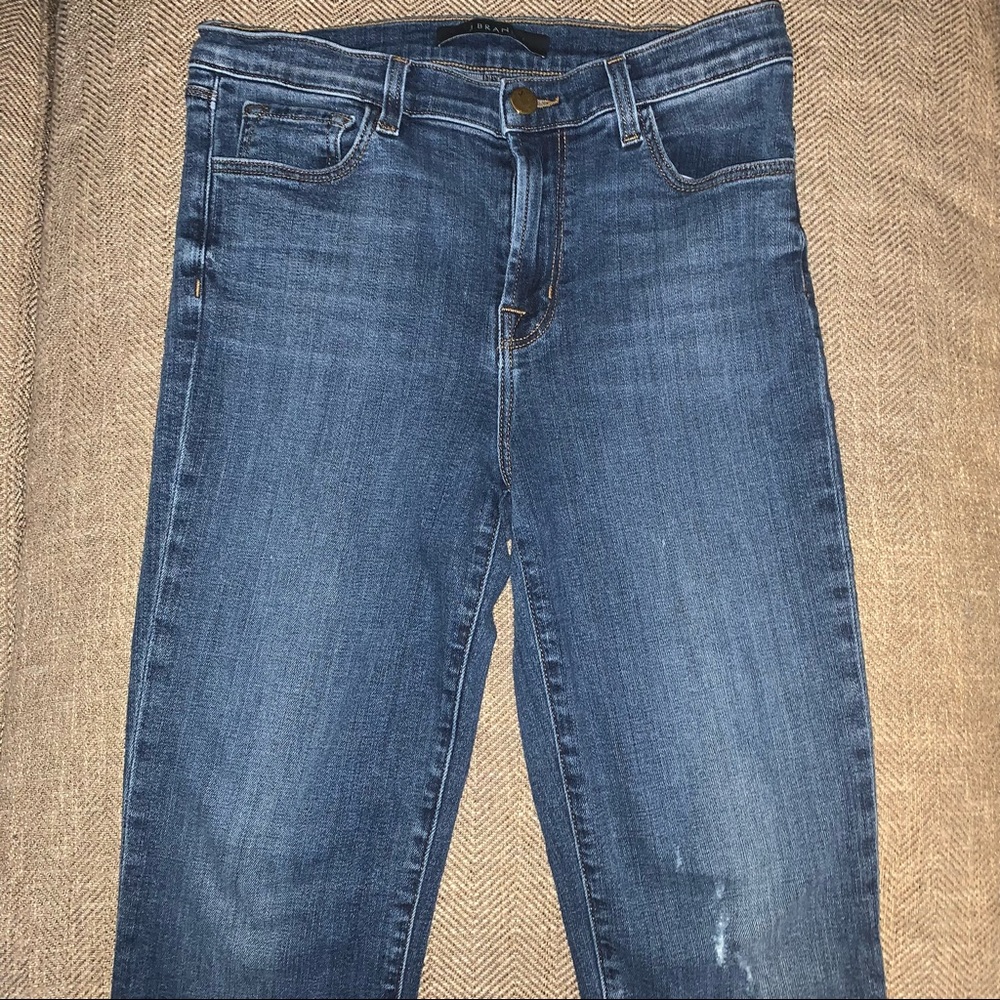 EUC J Brand Ruby High Rise Crop Jeans Size 27.